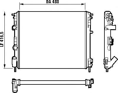 7700428658 Renault (RVI) Radiador de esfriamento de motor