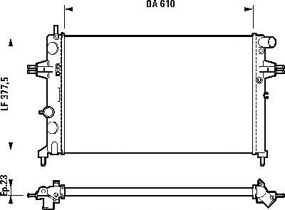 90570728 Opel Radiador de esfriamento de motor