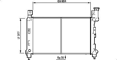 50399 NRF Radiador de esfriamento de motor