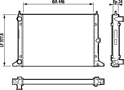Radiador de esfriamento de motor VAG 7M0121253K preço, a partir de 87,65 USD