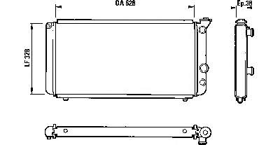 7700736827 Renault (RVI) Radiador de esfriamento de motor