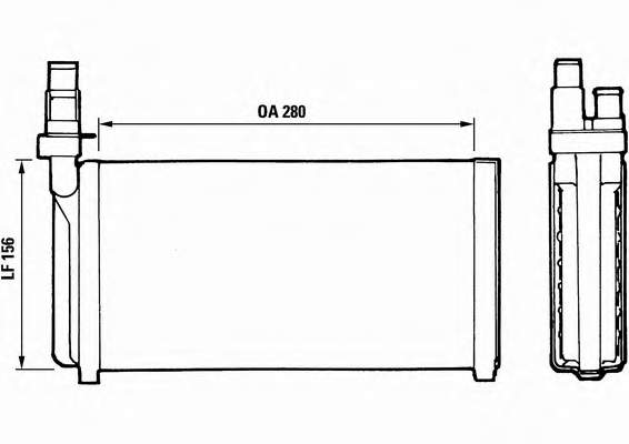 0060805074 Fiat/Alfa/Lancia Radiador de forno (de aquecedor)