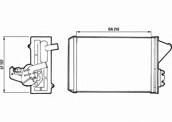 7754055 Fiat/Alfa/Lancia Radiador de forno (de aquecedor)