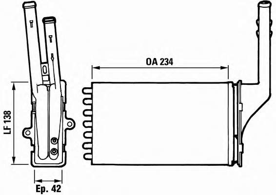 Compre 40006049 VAN Wezel Radiador de forno (de aquecedor)