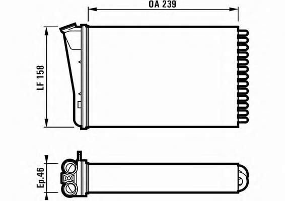 1618026 Opel Radiador de forno (de aquecedor)