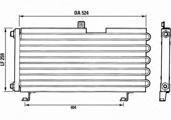 Radiador de aparelho de ar condicionado para Peugeot 205 741A, C