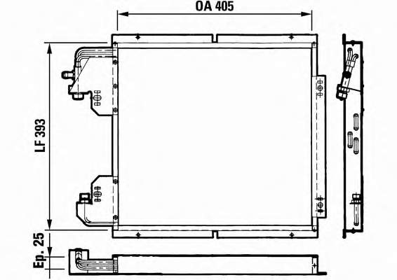 Radiador de aparelho de ar condicionado para Renault Clio S57