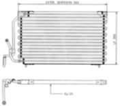 Radiador de aparelho de ar condicionado Peugeot 405 II 4B