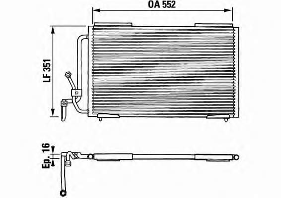 Radiador de aparelho de ar condicionado para Peugeot 405 4B