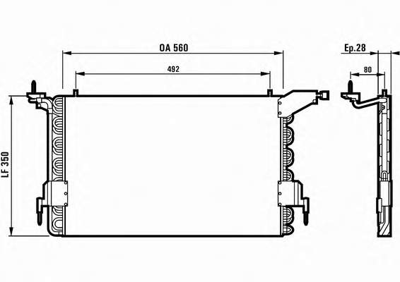 Radiador de aparelho de ar condicionado para Citroen ZX N2