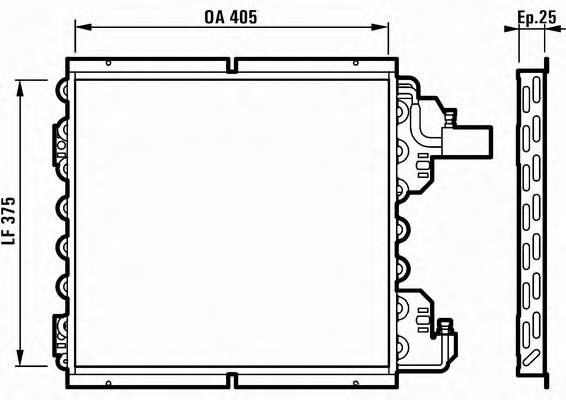 7700826693 Renault (RVI) Radiador de aparelho de ar condicionado