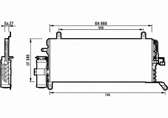 46432043 Fiat/Alfa/Lancia Radiador de aparelho de ar condicionado