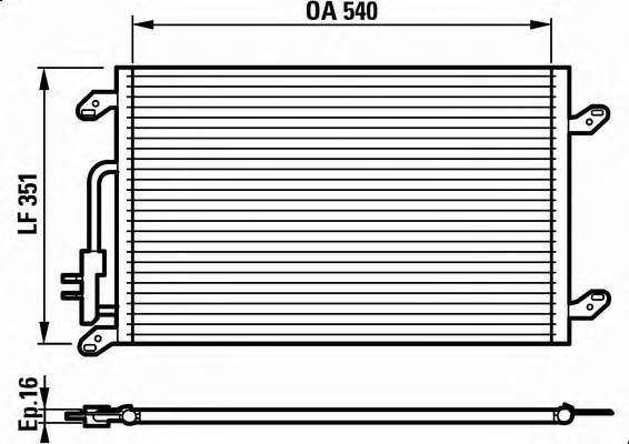 300153 ACR Radiador de aparelho de ar condicionado