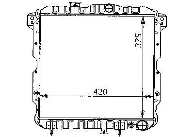 Radiador de esfriamento de motor para Mitsubishi Galant E1A