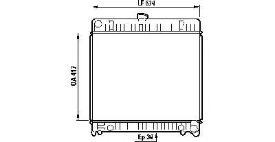 1235014401 Mercedes Radiador de esfriamento de motor