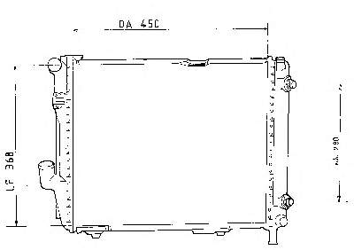 A1245001503 Mercedes Radiador de esfriamento de motor