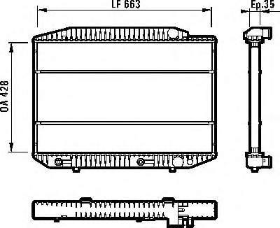 A1265003303 Mercedes Radiador de esfriamento de motor