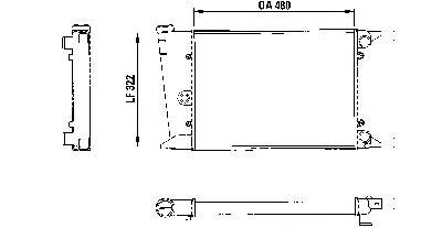 9531083 Polcar Radiador de esfriamento de motor
