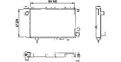 Radiador de esfriamento de motor NRF 54683