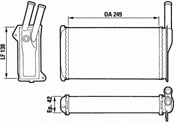 58608 NRF Radiador de forno (de aquecedor)