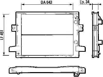 93807445 Fiat/Alfa/Lancia Radiador de esfriamento de motor