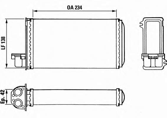 Compre 6448G1 Peugeot/Citroen Radiador de forno (de aquecedor)