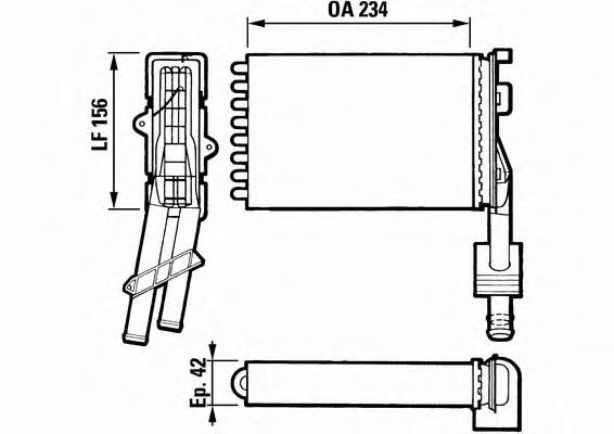 BR204 Magneti Marelli Radiador de forno (de aquecedor)