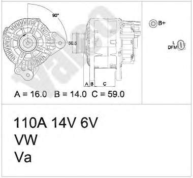 0124325044 Bosch Gerador