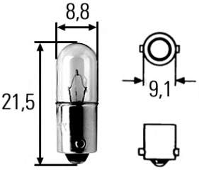 8GP007676121 HELLA Lâmpada
