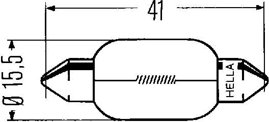 8GM002091141 HELLA Lâmpada