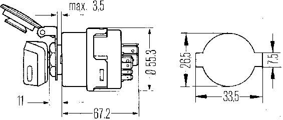 6JB003959001 HELLA Trinco de fecho de ignição