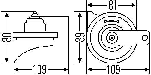 Compre 3FH007424811 HELLA Sinal sonoro (cláxon)