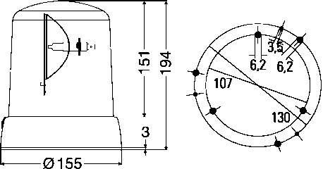 Sinal luminoso rotativo 7782324020 Bosch