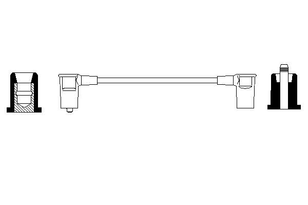 A1021501118 Mercedes Fios de alta voltagem, kit