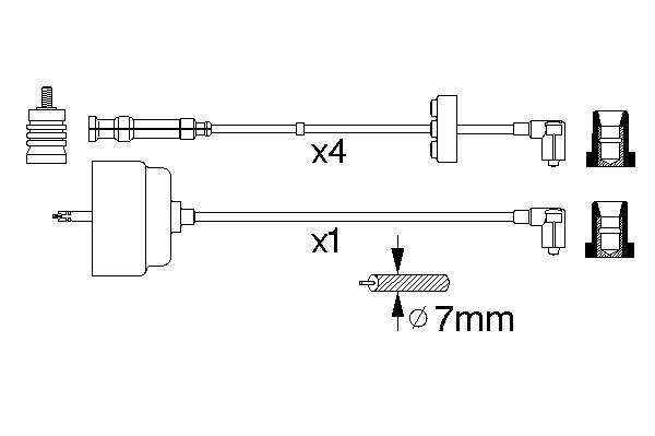 Fios de alta voltagem, kit 8630 NGK