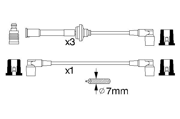 Compre 0524 NGK Fios de alta voltagem, kit