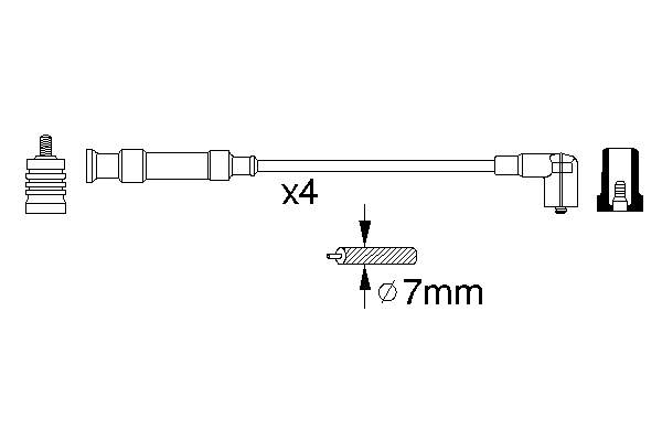 Compre 8617 NGK Fios de alta voltagem, kit