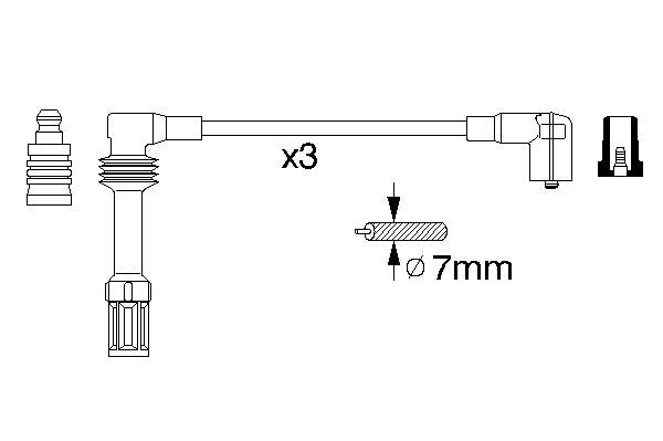 Compre RCAR917 NGK Fios de alta voltagem, kit