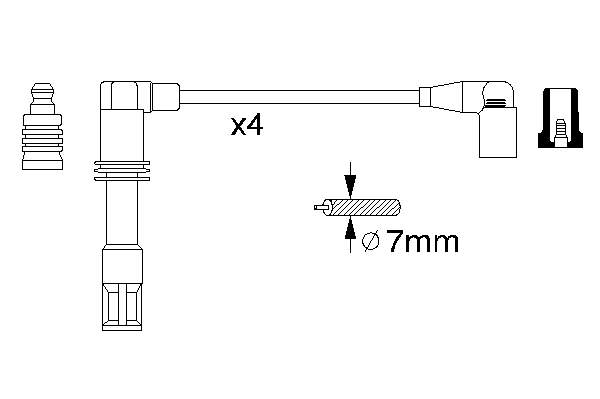 Fios de alta voltagem, kit 530065 Maxgear