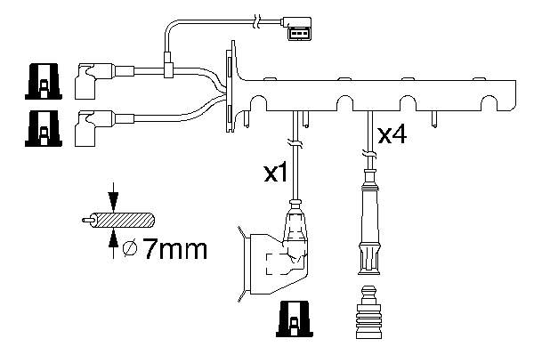 Compre 0553 NGK Fios de alta voltagem, kit