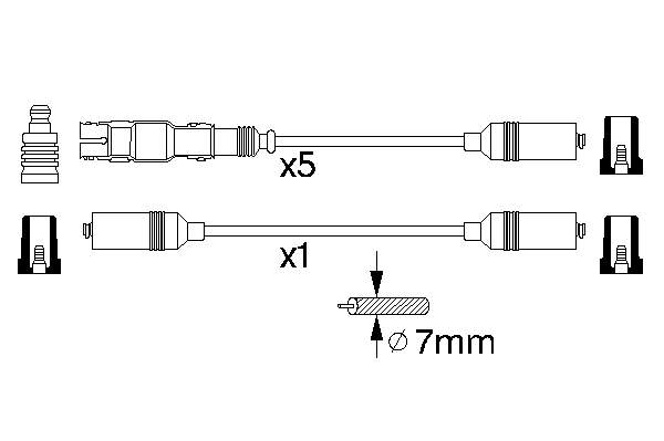 Fios de alta voltagem, kit NGK 961 preço, a partir de 46,50 USD