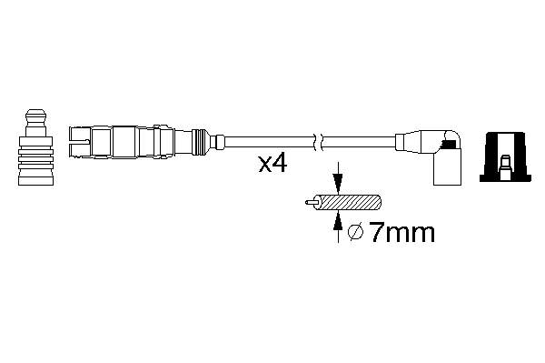 346128 VALEO Fios de alta voltagem, kit