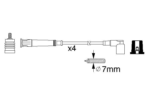 Fios de alta voltagem, kit NGK 551 preço, a partir de 51,83 USD