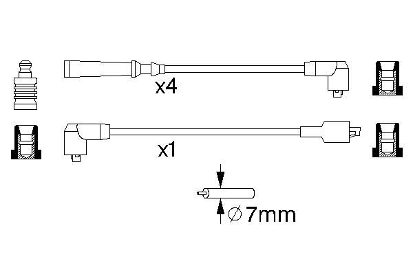 XC810 QUINTON HAZELL Fios de alta voltagem, kit