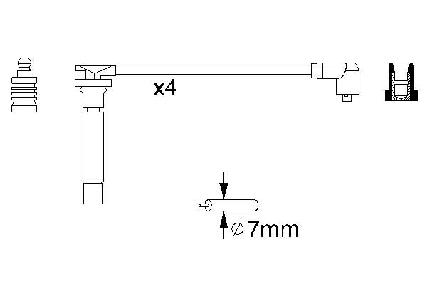 Fios de alta voltagem, kit Nipparts J5381002 preço, a partir de 45,20 USD