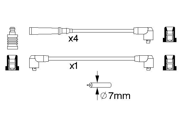 Compre 8187 NGK Fios de alta voltagem, kit