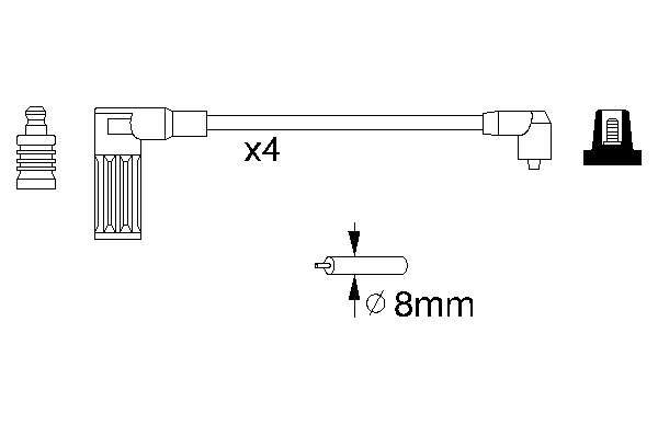 Compre 2572 NGK Fios de alta voltagem, kit