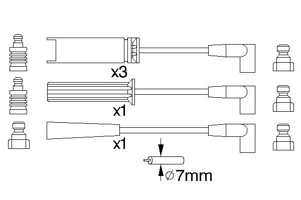 Fios de alta voltagem, kit FAE 85960 preço, a partir de 28,48 USD