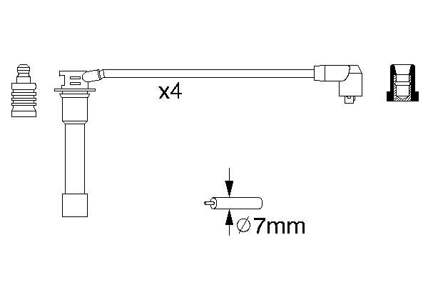 Compre 9856 NGK Fios de alta voltagem, kit