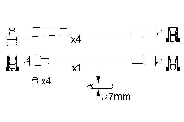 3370564B10 Suzuki Fios de alta voltagem, kit